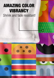 Sesame Street Squares Silky Touch Super Soft Throw Blanket 152 X 127 cm in White - thumbnail 4