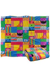 Sesame Street Squares Silky Touch Super Soft Throw Blanket 152 X 127 cm in White - thumbnail 2