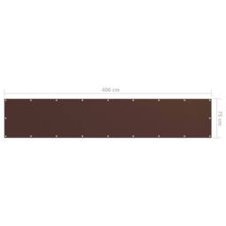 Berkfield Home Balcony Screen Brown 75x400 cm Oxford Fabric - thumbnail 5