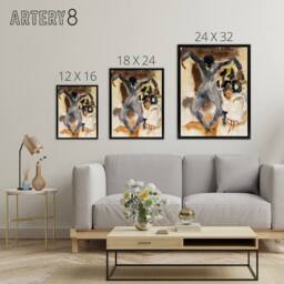 "Artery8 Dancing At Marshalls Hotel Charles Demuth Framed Canvas Wall Art Print in Brown - Size: W18"" x H24""" - thumbnail 4