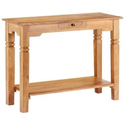 Berkfield Home Beautiful Console Table 100x40x76 cm Solid Acacia Wood in Brown - Size: 100 x 40 x 76 cm - thumbnail 9