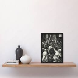 Artery8 Albrecht Durer Bearing of the Cross to Golgotha Framed Wall Art Print in Grey - Size: A4 - thumbnail 2