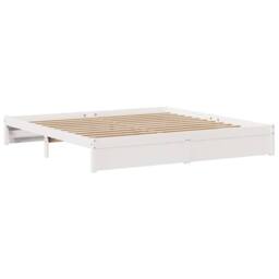 Berkfield Home Bed Frame with Headboard without Mattress White 180x200 cm Super King - thumbnail 5