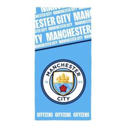 Manchester City FC Cityzens Crest Towel in Mid Blue - thumbnail 1
