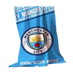 Manchester City FC Cityzens Crest Towel in Mid Blue - thumbnail 3