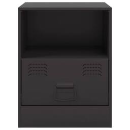 Berkfield Home Stylish Bedside Cabinets 2pcs Black 34.5x39x44 cm Steel - thumbnail 5