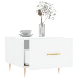 Berkfield Home Coffee Table White 50x50x40 cm Engineered Wood - Size: 50 x 50 x 40 cm - thumbnail 4