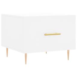 Berkfield Home Coffee Table White 50x50x40 cm Engineered Wood - Size: 50 x 50 x 40 cm - thumbnail 1