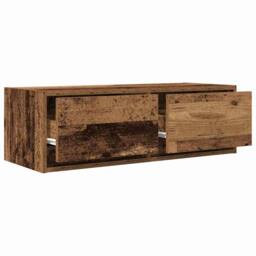 Berkfield Home TV Cabinets 2 pcs Old Wood 80x31x25.5 cm Engineered Wood in Brown - thumbnail 5