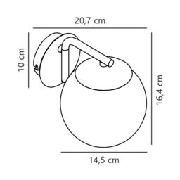 Nordlux Modern Indoor Wall Light Brass Glass E14 Hand Blown Glass - No, IP20 in Gold - thumbnail 4