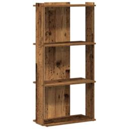 Berkfield Home Bookcase 3-Tier Old Wood 60x30x120 cm Engineered Wood in Brown - Size: 60 x 30 x 120 cm - thumbnail 1