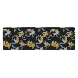 Benjamin Tate Design Yellow Flowers On Green Runner Rug in Natural - Size: 67 cm x 230 cm - thumbnail 1