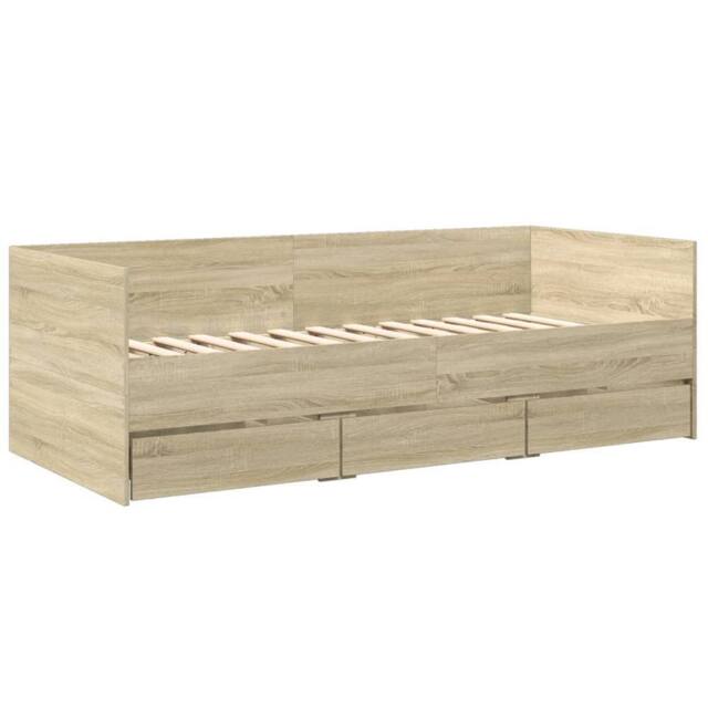 Berkfield Home Versatile Daybed with Drawers without Mattress Sonoma Oak 90x190 in Light Tan - image 1