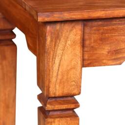 Berkfield Home Beautiful Coffee Table Solid Wood 60x60x45 cm in Brown - Size: 60 x 60 x 45 cm - thumbnail 7