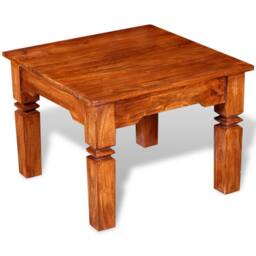 Berkfield Home Beautiful Coffee Table Solid Wood 60x60x45 cm in Brown - Size: 60 x 60 x 45 cm - thumbnail 5