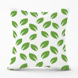 Warren Reed - Designer Leaves Pattern Outdoor Cushion in Green - Size: 60 cm x 60 cm - thumbnail 1