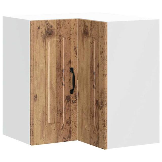 Berkfield Home Kitchen Wall Corner Cabinet Kalmar Old Wood Engineered Wood in Brown - image 1