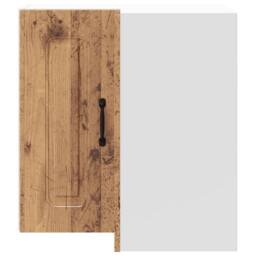 Berkfield Home Kitchen Wall Corner Cabinet Kalmar Old Wood Engineered Wood in Brown - thumbnail 4