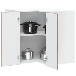 Berkfield Home Kitchen Wall Corner Cabinet Kalmar Old Wood Engineered Wood in Brown - thumbnail 2