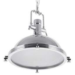Wyld and Coco Industrial Pendant Lamp Silver Chromed Metal - thumbnail 3