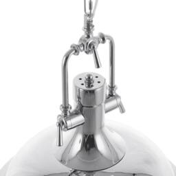 Wyld and Coco Industrial Pendant Lamp Silver Chromed Metal - thumbnail 5