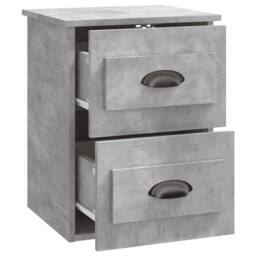 Berkfield Home Elegant Wall-mounted Bedside Cabinet Concrete Grey 41.5x36x53cm - Size: 41.5x36x53 cm - thumbnail 6