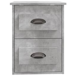 Berkfield Home Elegant Wall-mounted Bedside Cabinet Concrete Grey 41.5x36x53cm - Size: 41.5x36x53 cm - thumbnail 7