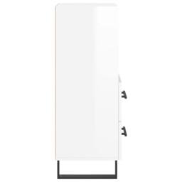 Berkfield Home Sideboard High Gloss White 34.5x34x90 cm Engineered Wood - thumbnail 7