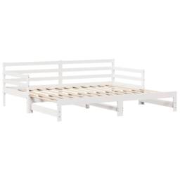 Berkfield Home Daybed with Trundle & Drawers without Mattress White 90x200 cm - thumbnail 5