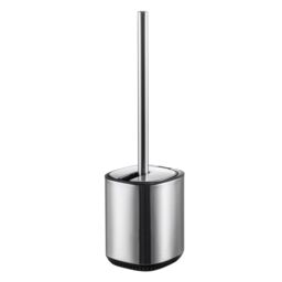 Showerdrape Echo Stainless Steel Satin Toilet Brush & Holder in Silver - thumbnail 3