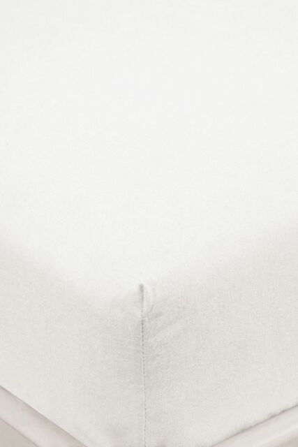 BHS Bamboo White 38cm Deep Fitted Sheet - Size: Double - image 1