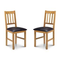 Cheshire Valenza Premium Oak Dining Chairs - Set of 2 in Light Oak - thumbnail 1
