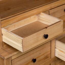 Berkfield Home Highboard 93x40.5x180 cm Solid Pine Panama Range in Brown - thumbnail 6