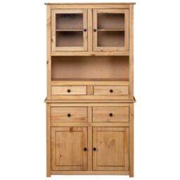 Berkfield Home Highboard 93x40.5x180 cm Solid Pine Panama Range in Brown - thumbnail 3