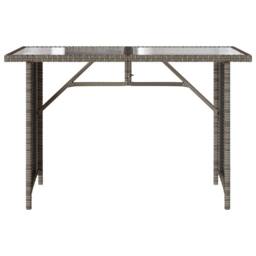 Berkfield Home 2 Piece Garden Dining Set with Cushions Grey Poly Rattan - thumbnail 7