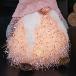 Samuel Alexander 30cm Christmas Female Gonk with LED Light - Pink Hat - thumbnail 5