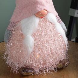 Samuel Alexander 30cm Christmas Female Gonk with LED Light - Pink Hat - thumbnail 6