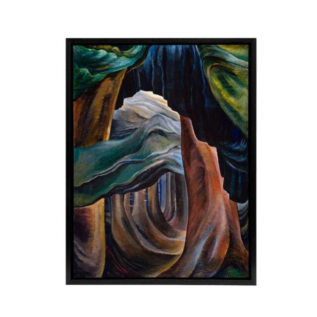 "Artery8 Emily Carr Forest British Columbia Framed Canvas Wall Art Print - Size: W12"" x H16""" - image 1