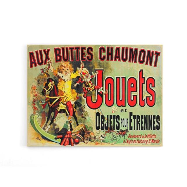 "Artery8 Aux Buttes Chaumont Jouets French Advert Canvas Wall Art Print in Green - Size: W18"" x H24""" - image 1