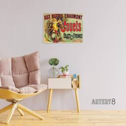 "Artery8 Aux Buttes Chaumont Jouets French Advert Canvas Wall Art Print in Green - Size: W18"" x H24""" - thumbnail 3