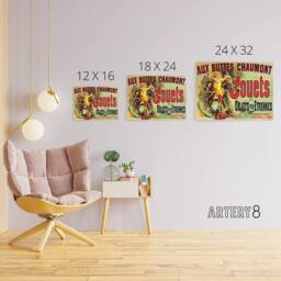 "Artery8 Aux Buttes Chaumont Jouets French Advert Canvas Wall Art Print in Green - Size: W18"" x H24""" - thumbnail 4