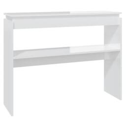 Berkfield Home Console Table High Gloss White 102x30x80 cm Engineered Wood - Size: 102 x 30 x 80 cm