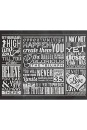 Origin Murals Chalk Quotes Wall Mural in Black - Size: W350 cm x H280 cm - thumbnail 2