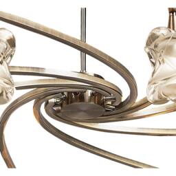 Netlighting Rosa Del Desierto Telescopic Pendant 8 Light G9 Antique Brass in Bronze - thumbnail 5