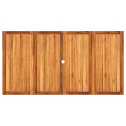 Berkfield Home Garden Table Beige 180x90x75 cm Poly Rattan Acacia Wood - Size: 180 x 90 x 75 cm - thumbnail 6
