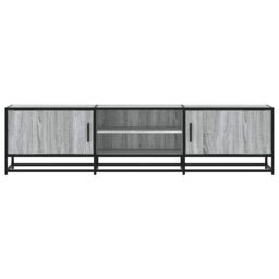 Berkfield Home TV Cabinet Grey Sonoma 160x35x41 cm Engineered Wood & Metal - Size: 160 x 35 x 41 cm - thumbnail 4