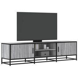 Berkfield Home TV Cabinet Grey Sonoma 160x35x41 cm Engineered Wood & Metal - Size: 160 x 35 x 41 cm - thumbnail 1