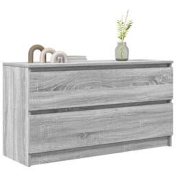 Berkfield Home TV Cabinet Grey Sonoma 100x35x54 cm Engineered Wood - Size: 100 x 35 x 54 cm - thumbnail 4