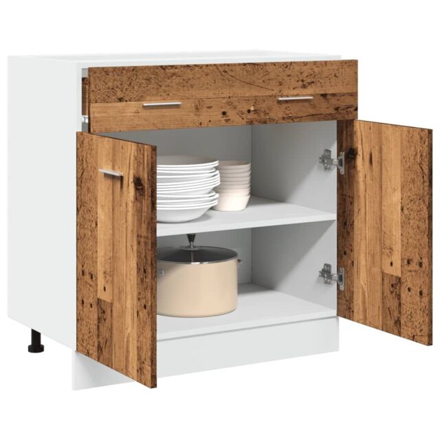 Berkfield Home Drawer Bottom Cabinet Lyon Old Wood 80x46x81.5 cm Engineered Wood in Brown - image 1