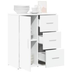 Berkfield Home Sideboard White 60x31x70 cm Engineered Wood - Size: 60 x 31 x 70 cm - thumbnail 4